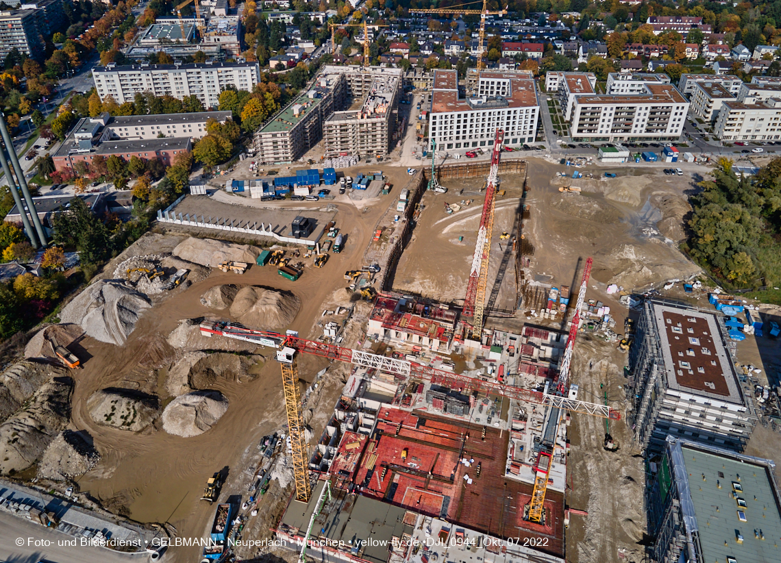13.10.2022 - Baustelle Alexisquartier und Pandion Verde in Neuperlach